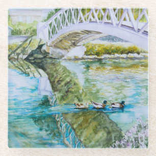 Kanal-Überfahrt Glasuntersetzer