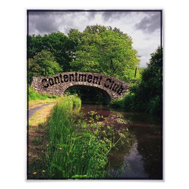 Kanal und Brücke in Brecon, Wales Fotodruck (Vorne)