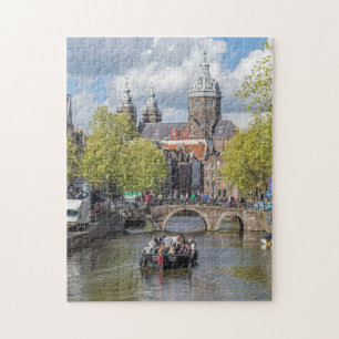 Kanal- und Brückenpuzzle von Amsterdam