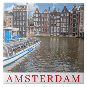 Kanal von Amsterdam beherbergt Keramik Fliese
