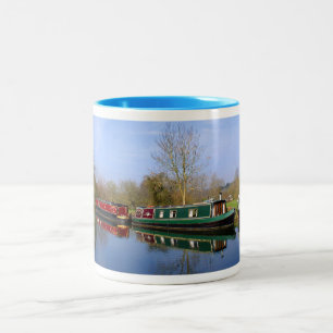 Kanalboote Zweifarbige Tasse