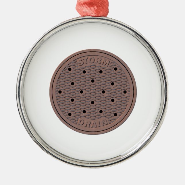 Kanaldeckel Ornament Aus Metall (Vorne)