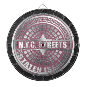 Kanaldeckel Staten Island Dartscheibe