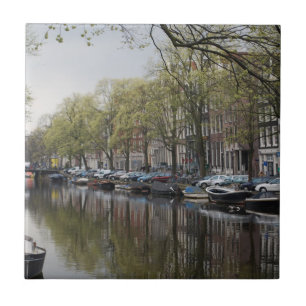 Kanäle in Amsterdam, Holland Fliese