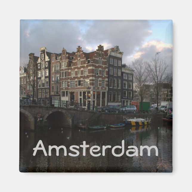 Kanäle in Amsterdam Magnet (Vorne)