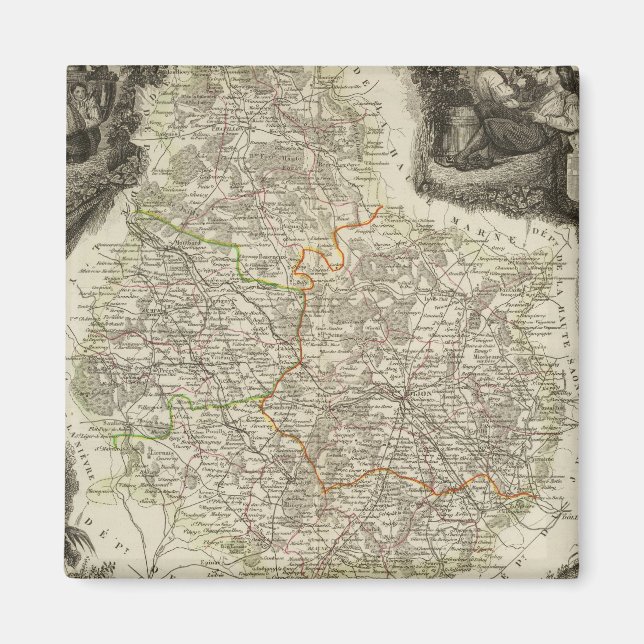 Kanäle und Straßen Magnet (Vorne)