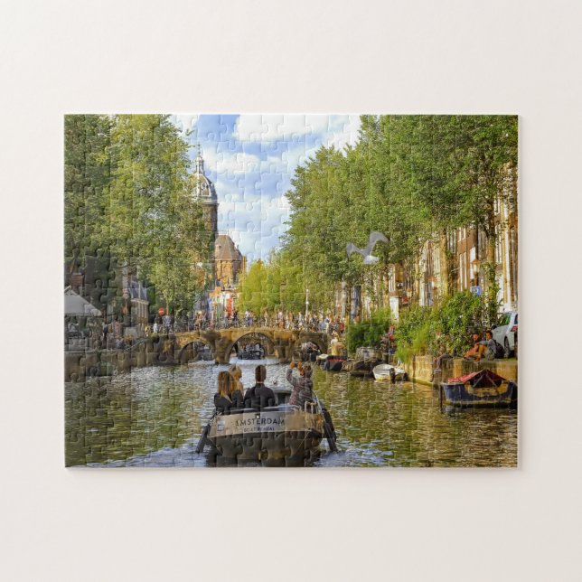 Kanäle von Amsterdam. Jigsaw Puzzle (Horizontal)