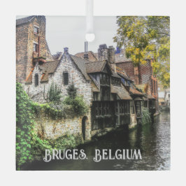 Kanäle von Brügge Ornament Aus Glas