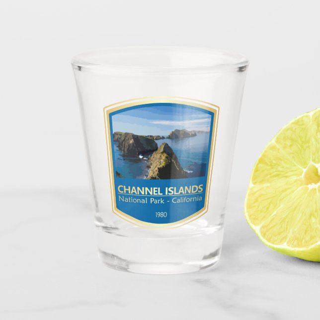 Kanalinseln NP (PF1) Schnapsglas (Vorderseite)