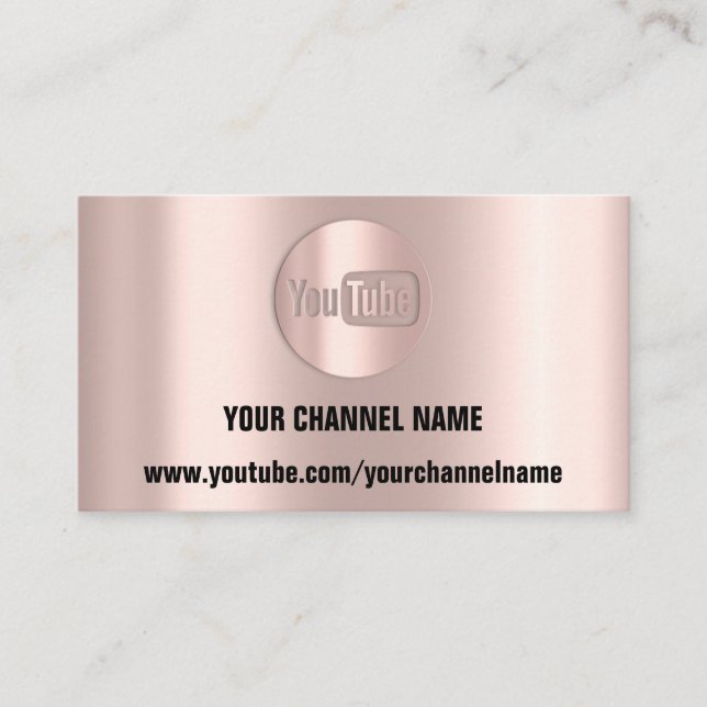 KANALNAME YOUTUBER LOGO QR ROSE SCHWARZ-WEISS BUS VISITENKARTE (Vorderseite)