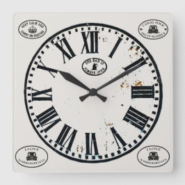 Kanaluhr 1 quadratische wanduhr