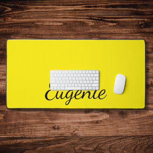Kanariengelb Eleganter Name   Trendiger Minimalist Schreibtischunterlage