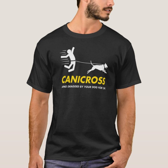 Kanarienvögel, die von Ihrem Hund gezerrt werden T-Shirt (Vorderseite)