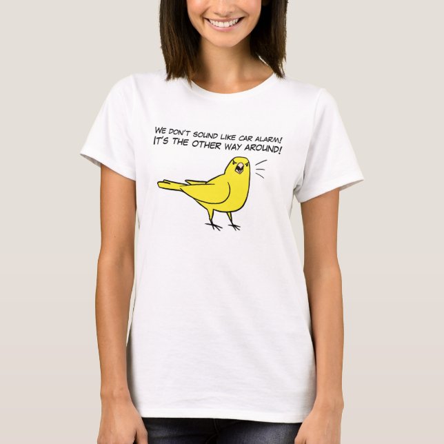 Kanarienvogel GEGEN Warnung T-Shirt (Vorderseite)