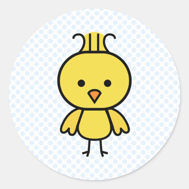 Kanarienvogel Runder Aufkleber (Vorderseite)
