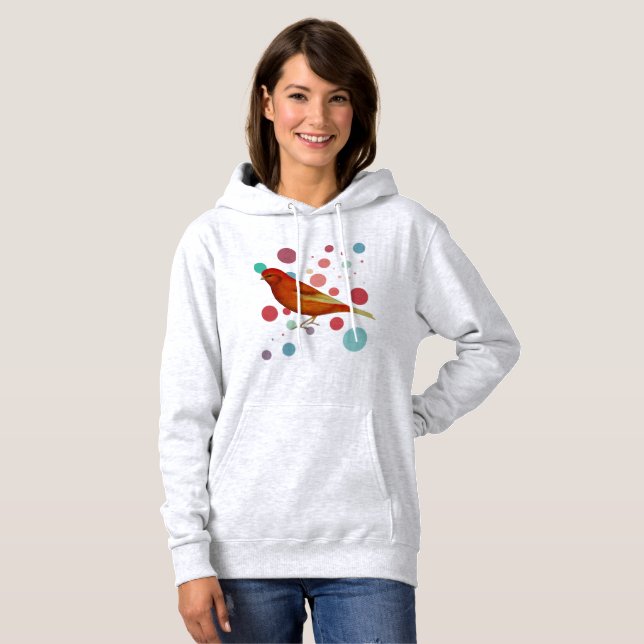 "Kanarienvogel und Kleckse" Sweatshirt (Vorne ganz)