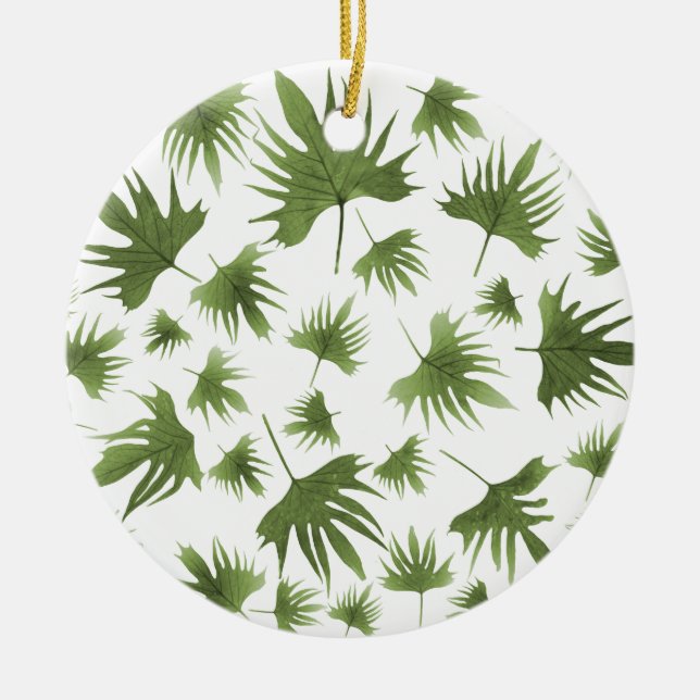 Kanarische Blätter Keramik Ornament (Vorne)