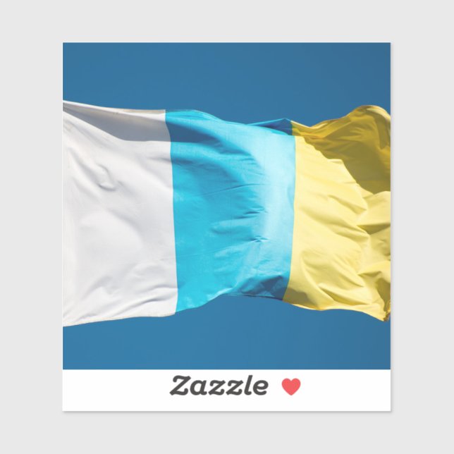 Kanarische Flagge Aufkleber (Blatt)