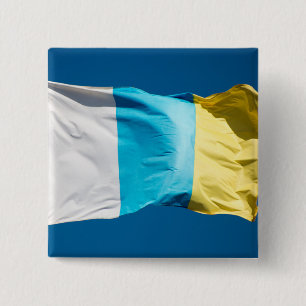 Kanarische Flagge Button