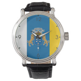 Kanarische Flagge (Kanarische Inseln, Spanien) Armbanduhr