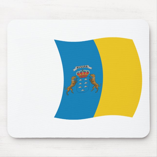 Kanarische Flagge Mousepad (Vorne)