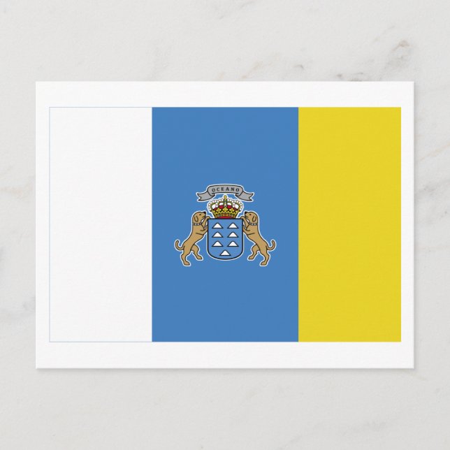 Kanarische Flagge Postkarte (Vorderseite)