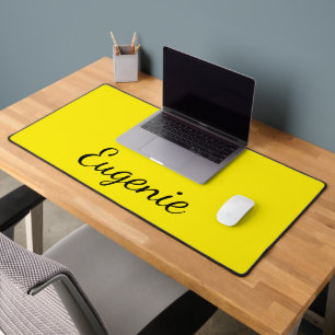 Kanarische Gelbe Elegantenname   Trendy Minimalist Schreibtischunterlage