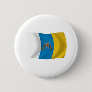 Kanarische Inseln Flagge Button