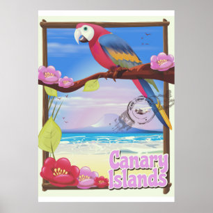 Kanarische Inseln Sommerurlaub Poster