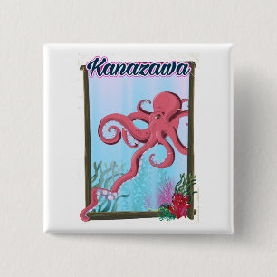Kanazawa Japan Vintages Reiseplakat Button