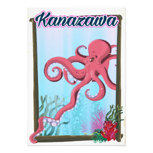 Kanazawa Japan Vintages Reiseplakat Fotodruck