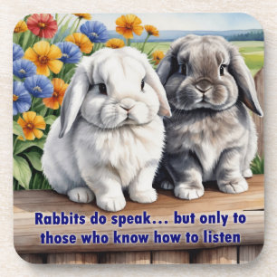 Kanbits Do Speak Lop Eared Bunny Set 6 Getränkeuntersetzer