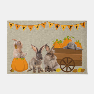 Kanbits Fall Pumpkin Acorn Erntedank Doormat Fußmatte
