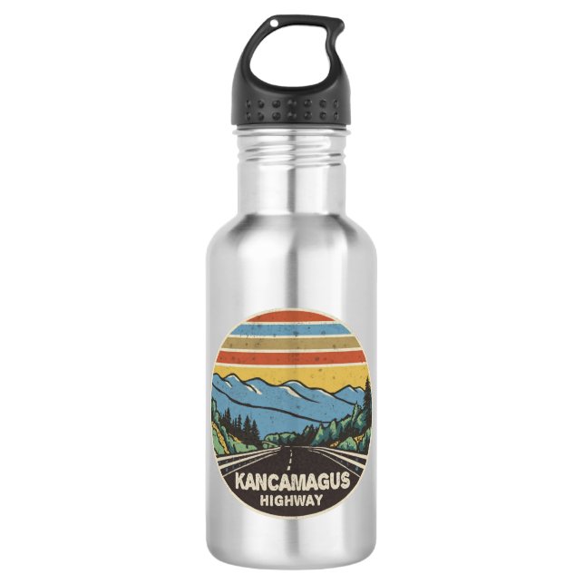 Kancamagus Highway New Hampshire Edelstahlflasche (Vorderseite)