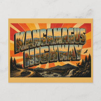 Kancamagus Highway New Hampshire Fluss Wald Kunst Postkarte