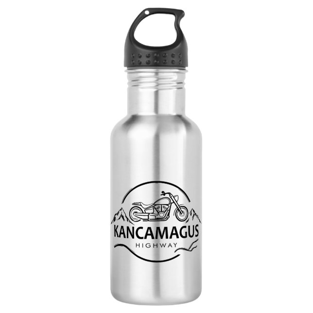 Kancamagus Highway New Hampshire Motorrad Edelstahlflasche (Vorderseite)