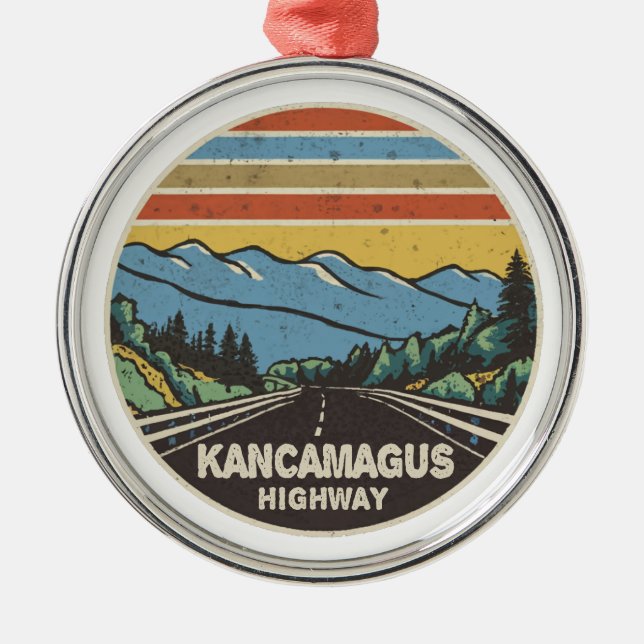 Kancamagus Highway New Hampshire Ornament Aus Metall (Vorne)