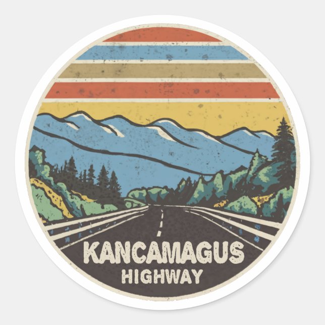 Kancamagus Highway New Hampshire Runder Aufkleber (Vorderseite)