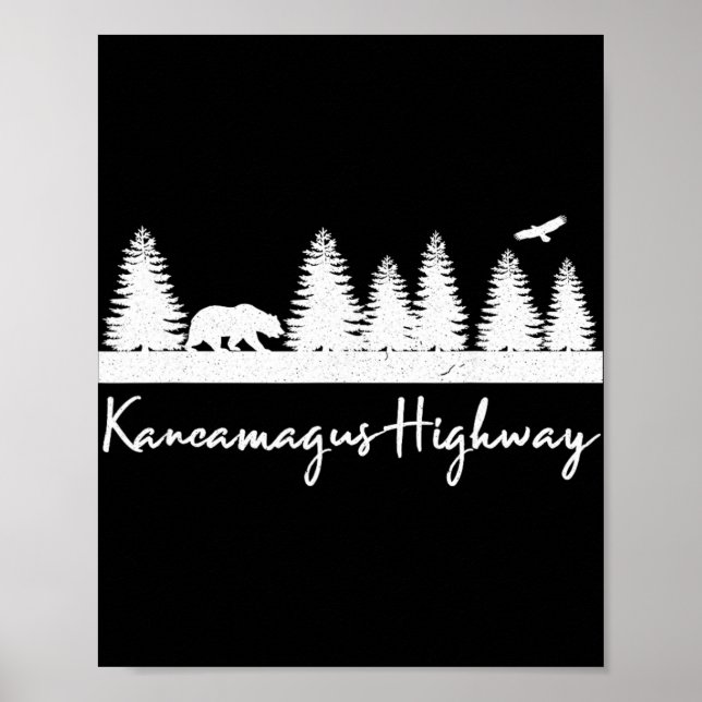 Kancamagus Highway New Hampshire Rustikaler Bär Wi Poster (Vorne)