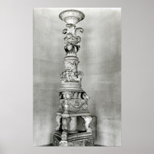 Kandelaber entworfen durch Piranesi auf der Basis Poster