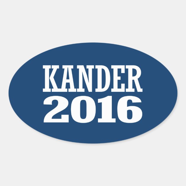 Kander - Jason Kander 2016 Ovaler Aufkleber (Vorderseite)
