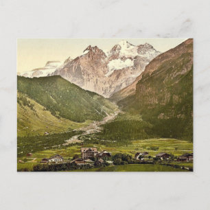 Kandersteg, Hotel Victoria und Blumlisalp, Berner Postkarte
