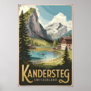 Kandersteg Schweiz Illustration Kunst, Dichtung un Poster
