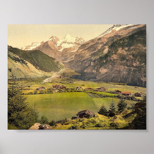 Kandersteg village and Blumlisalp mountain group, Poster (Vorne)
