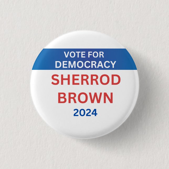 Kandidatenname Sherrod Brown politische Wahl Button (Vorderseite)