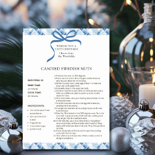 Kandierte Schwedische Nüsse Rezept Weihnachtskarte Feiertagskarte