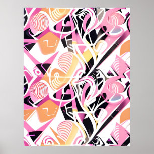 Kandierter Moment eines Memphis-Designs Poster