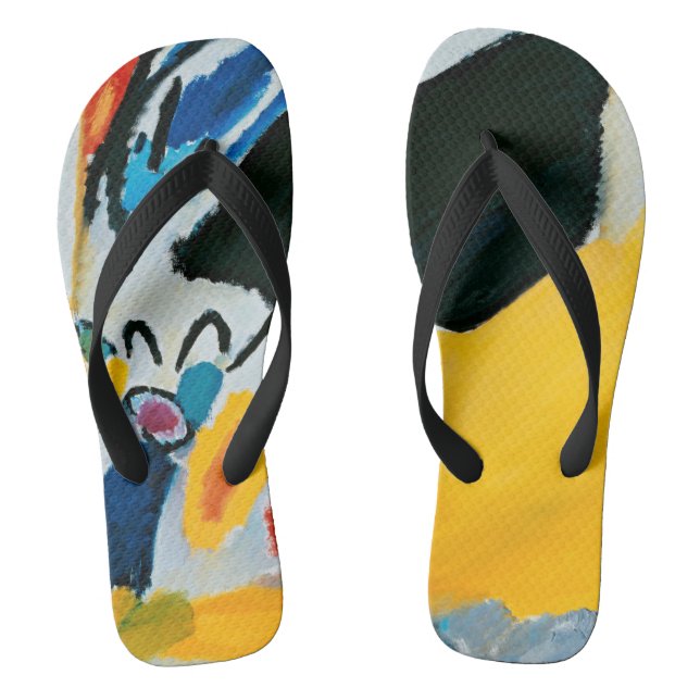 Kandinski Impression III Konzert Abstrakte Malerei Flip Flops (Fußbett)