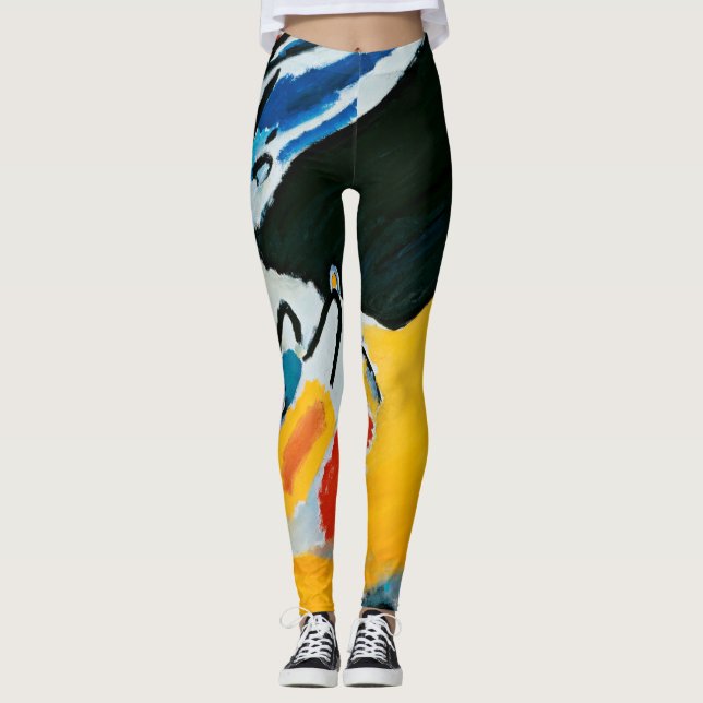 Kandinski Impression III Konzert Abstrakte Malerei Leggings (Vorderseite)
