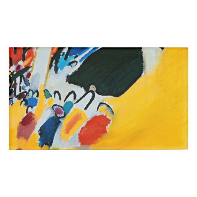 Kandinski Impression III Konzert Abstrakte Malerei Namenschild (Vorderseite)